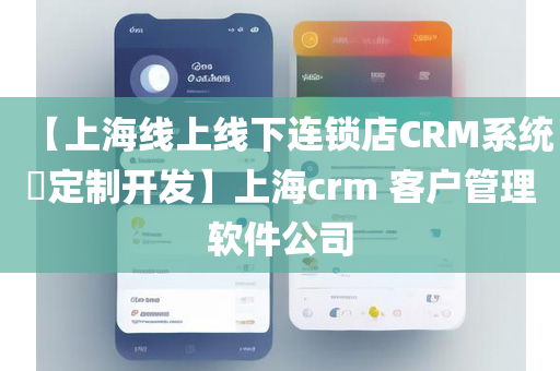 【上海线上线下连锁店CRM系统​定制开发】上海crm 客户管理软件公司